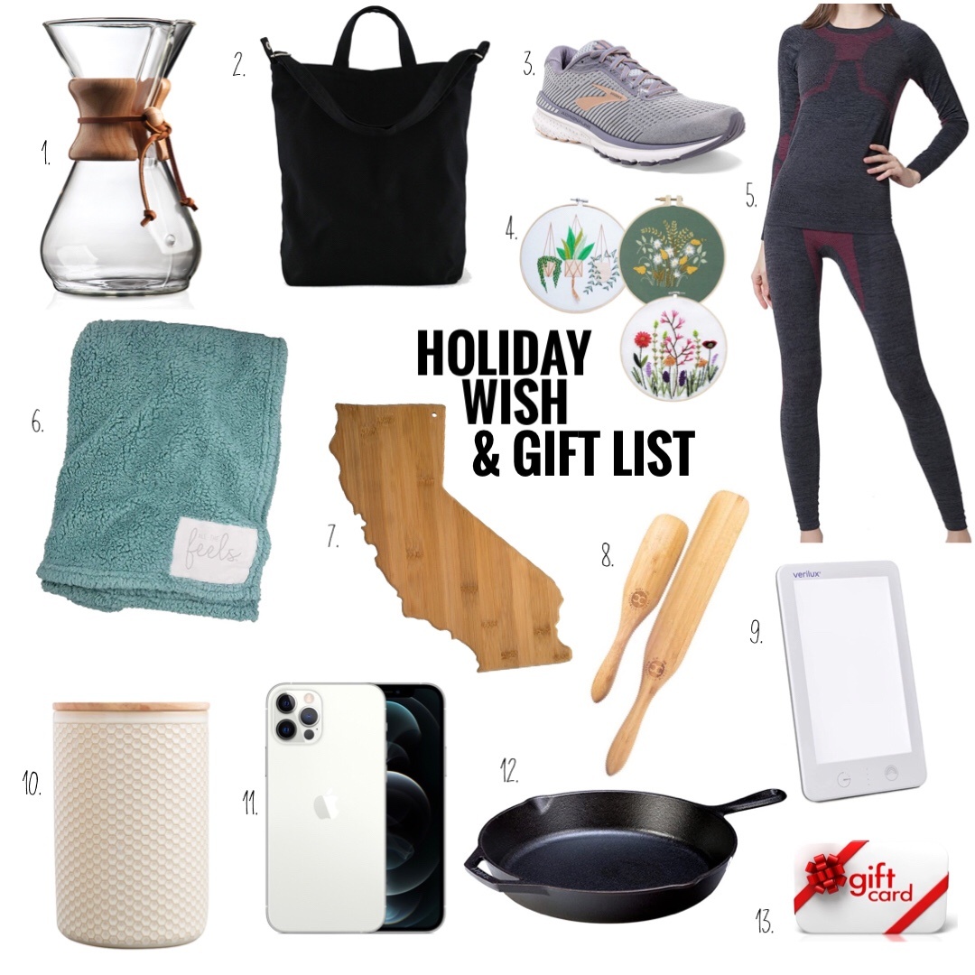 A holiday wish & gift list